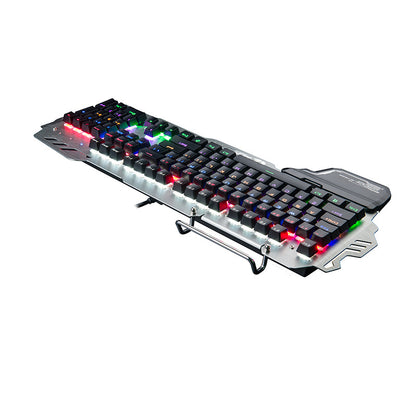Keyboard PK-900 Keyboard PK-900 Large Cool Metal Keyboard Wired Mixed Light Pluggable Green Axis
