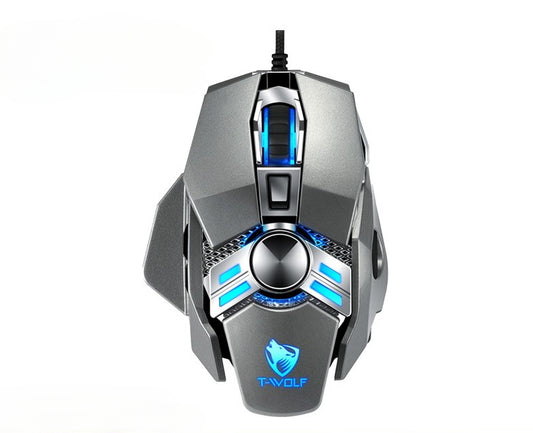 V10 game mouse wired metal luminous electronic sports mechanical computer mouse macro programming