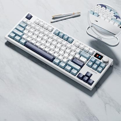 LT84 three-mode hot-swappable wireless bluetooth mechanical keyboard customized wired green axis e-sports gaming keyboard