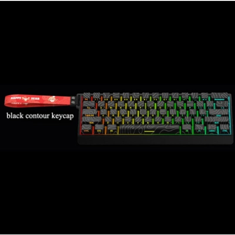 H60HE Bluetooth keyboard 61 key aluminum mechanical magnetic axis keyboard side engraved