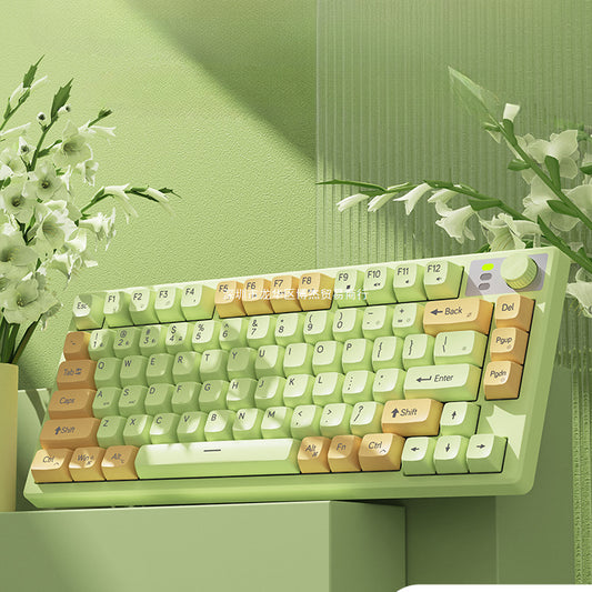 V75 wireless keyboard dual-mode bluetooth membrane mouse set silent girls office typing feel good