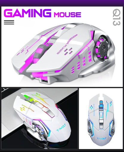 Q13 charging wireless game mouse luminous mechanical mouse mouse