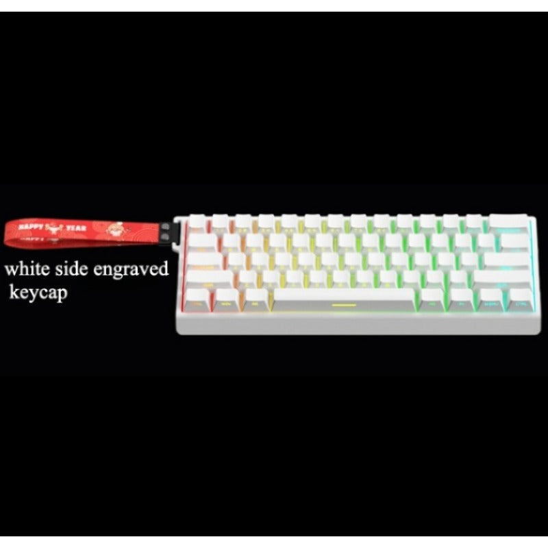 H60HE Bluetooth keyboard 61 key aluminum mechanical magnetic axis keyboard side engraved