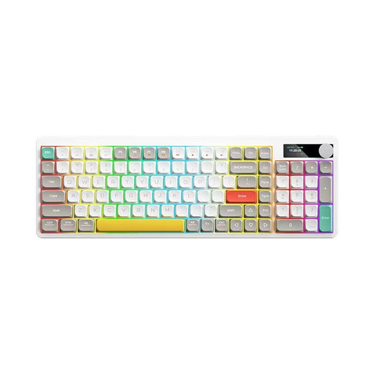 Low axis mechanical keyboard YK100 wireless bluetooth wired three-mode RGB screen computer office keyboard