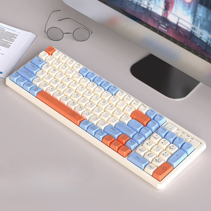 GK102 three-mode Bluetooth wireless mechanical keyboard, wired desktop notebook e-sports game green axis keyboard