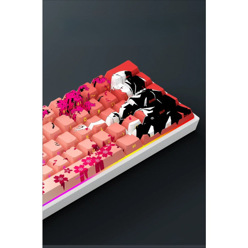 GK61-A Keycaps with high light transmittance side-engraved