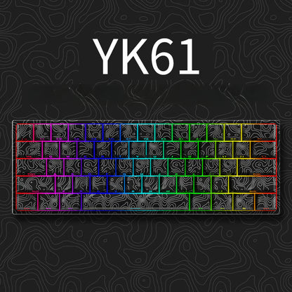 YK61 Keyboard Wired Magnetic Axis Mechanical e-sports gaming keyboard with RGB backlighting and adjustable key travel