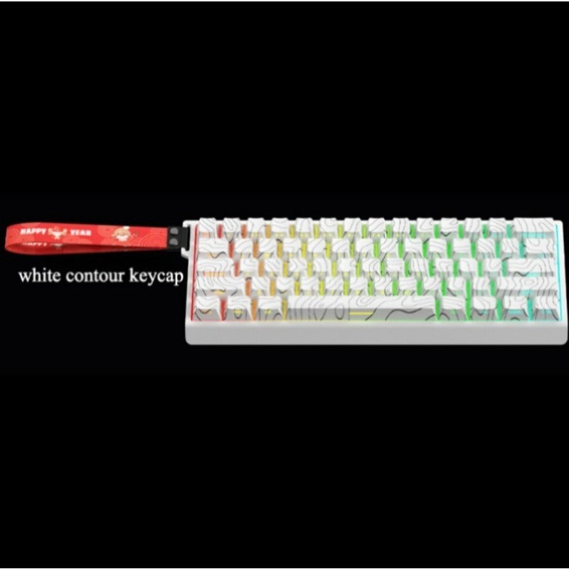 H60HE Bluetooth keyboard 61 key aluminum mechanical magnetic axis keyboard side engraved