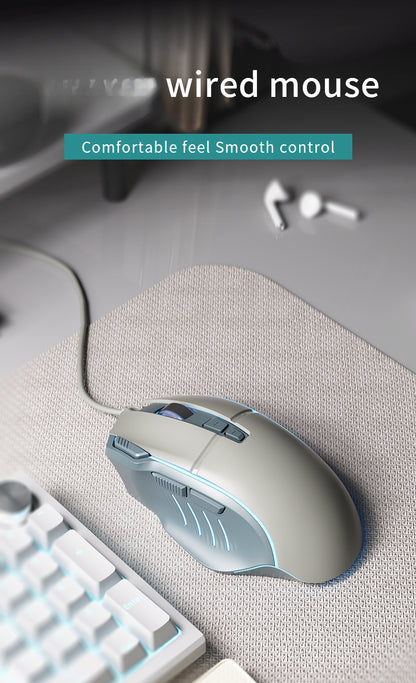 G1pro wired e-sports eight-button luminous mouse four-speed DPI computer notebook office game universal