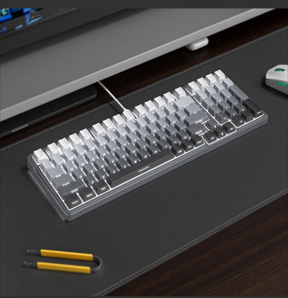 High side engraved transparent keycap PBT two-color gradual change full set of thermal sublimation personalized keyboard cap