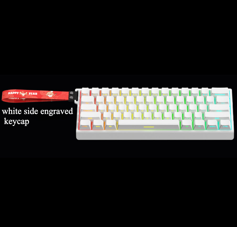 H60HE Bluetooth keyboard 61 key aluminum mechanical magnetic axis keyboard side engraved