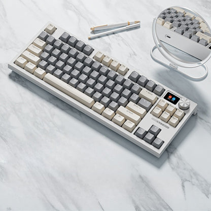 LT84 three-mode hot-swappable wireless bluetooth mechanical keyboard customized wired green axis e-sports gaming keyboard