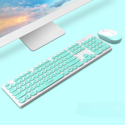 TF770 keyboard and mouse set wireless girl mint green macaron usb office business set