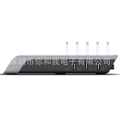New 10W multi-port wireless charging bracket, four-port USB charger, desktop multi-function wireless charging base