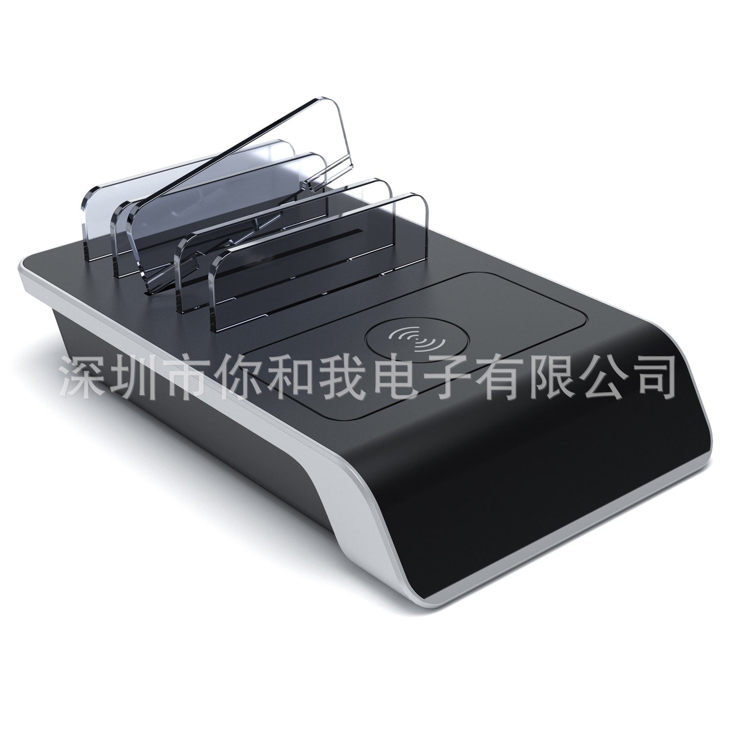 New 10W multi-port wireless charging bracket, four-port USB charger, desktop multi-function wireless charging base