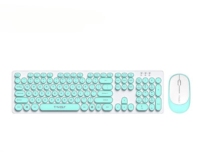TF770 keyboard and mouse set wireless girl mint green macaron usb office business set