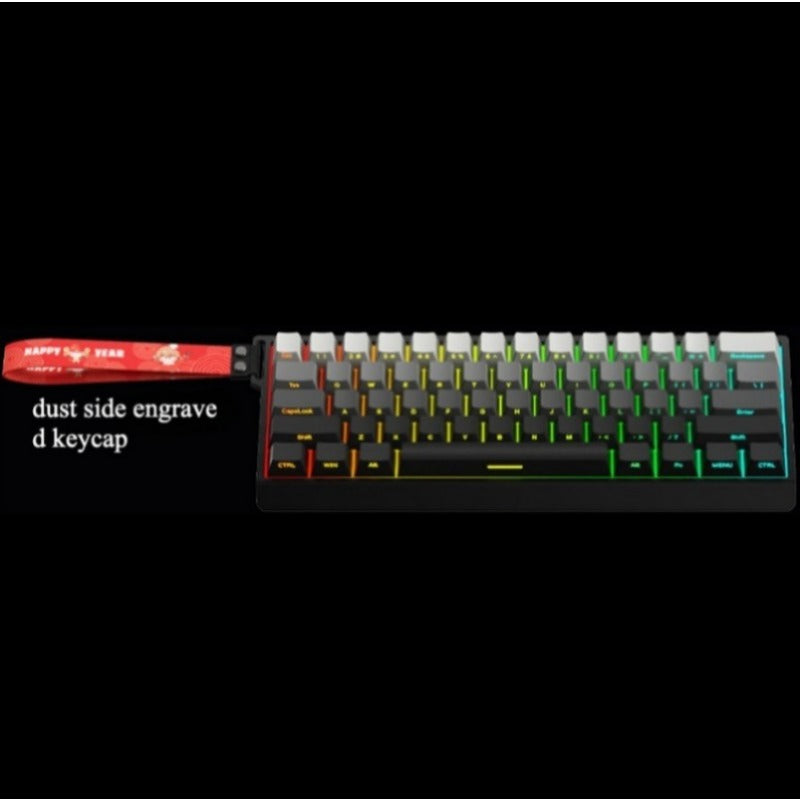 H60HE Bluetooth keyboard 61 key aluminum mechanical magnetic axis keyboard side engraved