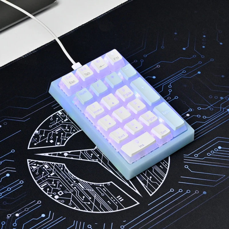 K10 wired RGB numeric keyboard portable TYPE-C interface small mechanical keyboard