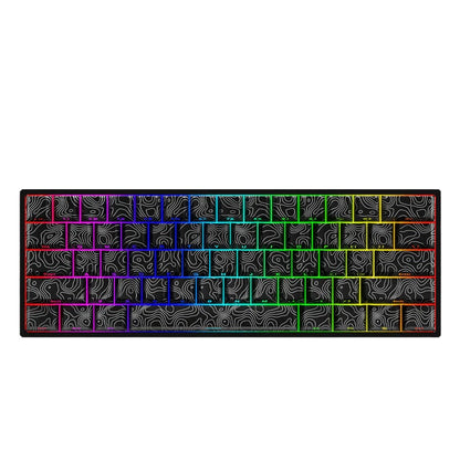 MAD60 Keycaps with 3.0 height contour side engraved double - light - transmissive design