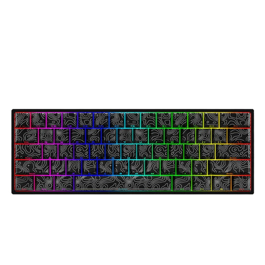 MAD60 Keycaps with 3.0 height contour side engraved double - light - transmissive design