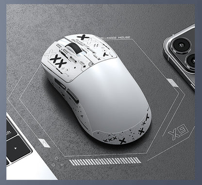 Three-mode wireless mouse lightweight PAW3311 e-sports game Bluetooth notebook with sticker