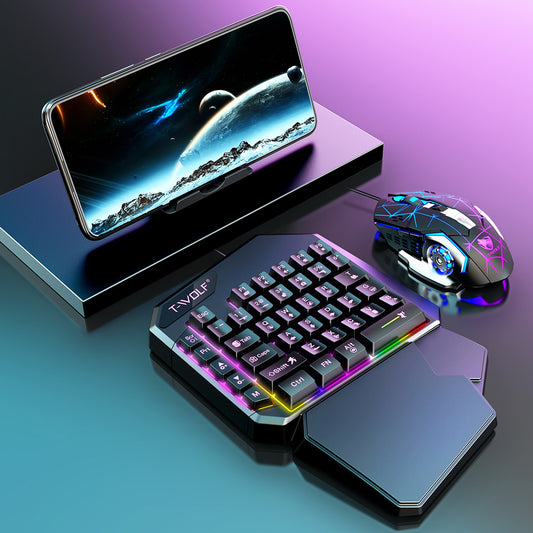 Five-piece Android PUBG Peripheral One-handed Keyboard Mouse Throne Converter Holder
