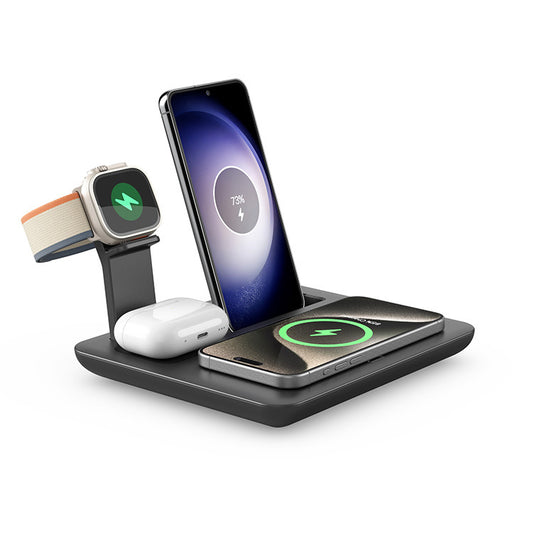 New mobile phone wireless charger, desktop four-in-one wireless charging, watch charging, earphone base five-in-one