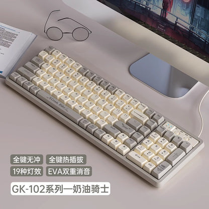 GK65/85/102 Wireless Bluetooth three-mode mechanical keyboard, customized game competitive office keyboard