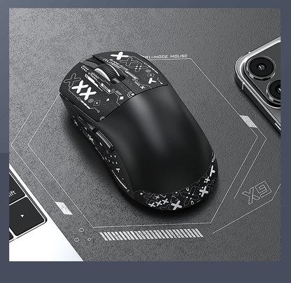 Three-mode wireless mouse lightweight PAW3311 e-sports game Bluetooth notebook with sticker
