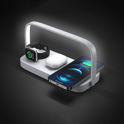 Four-in-one wireless charger, suitable for iPhone Samsung mobile phone watch earphones wireless charging