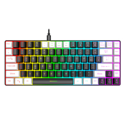 Wired private mold K84 mini keyboard RGB luminous desktop laptop office color matching