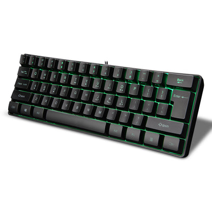 61/62/63 key game office universal keyboard RGB luminous keypad chicken film keyboard