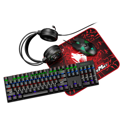 T-WOLF TF700 gaming 4 in1 mechanical keyboard set