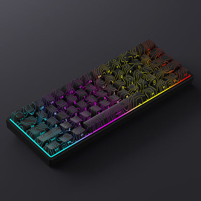 MAD60 Keycaps with 3.0 height contour side engraved double - light - transmissive design