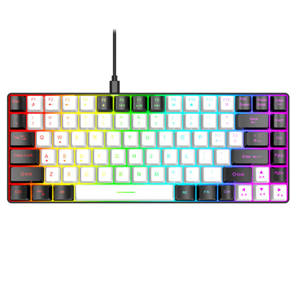 Wired private mold K84 mini keyboard RGB luminous desktop laptop office color matching