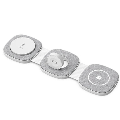 Magnetic folding three-in-one wireless charger, suitable for iPhone14/13/12 watch iwatch wireless charging