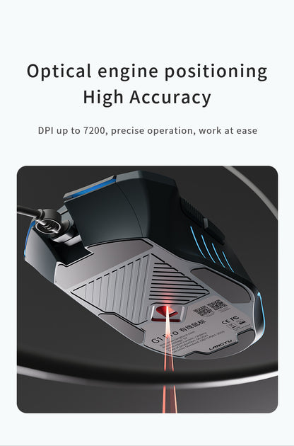 G1pro wired e-sports eight-button luminous mouse four-speed DPI computer notebook office game universal