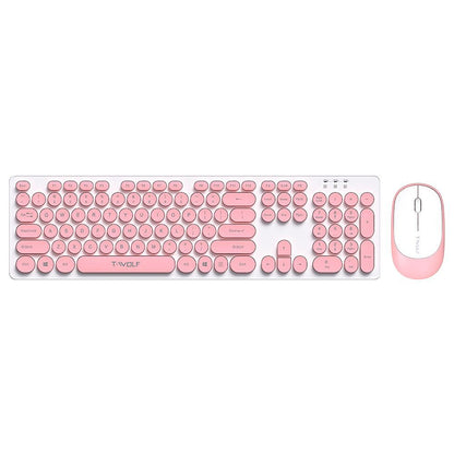 TF770 keyboard and mouse set wireless girl mint green macaron usb office business set