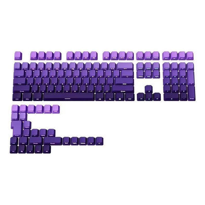 High side engraved transparent keycap PBT two-color gradual change full set of thermal sublimation personalized keyboard cap