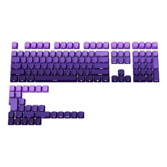 High side engraved transparent keycap PBT two-color gradual change full set of thermal sublimation personalized keyboard cap