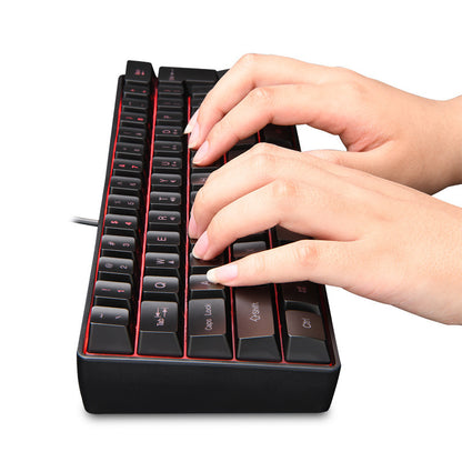 61/62/63 key game office universal keyboard RGB luminous keypad chicken film keyboard