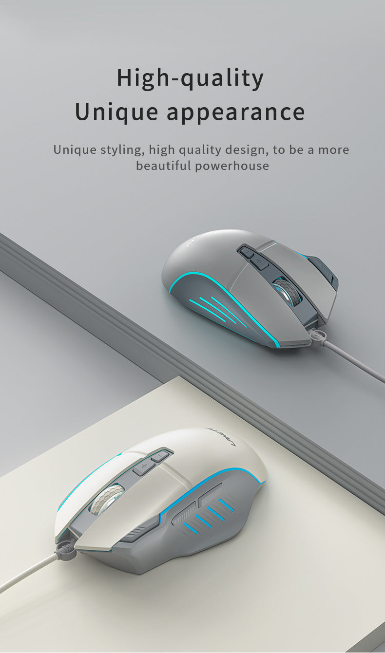 G1pro wired e-sports eight-button luminous mouse four-speed DPI computer notebook office game universal