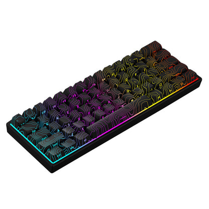MAD60 Keycaps with 3.0 height contour side engraved double - light - transmissive design