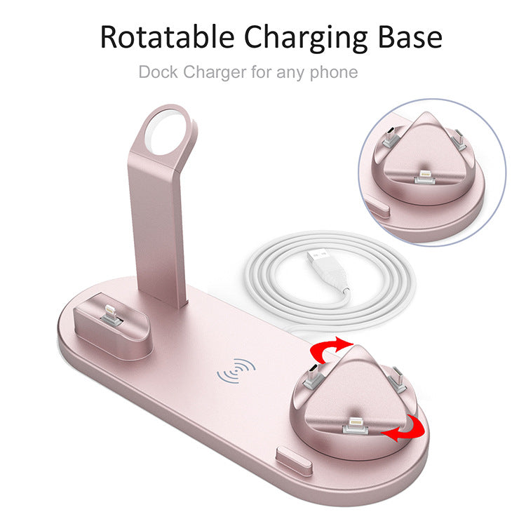 AirPods wireless charging, earphone watch three-in-one iwatch charging bracket QI certification