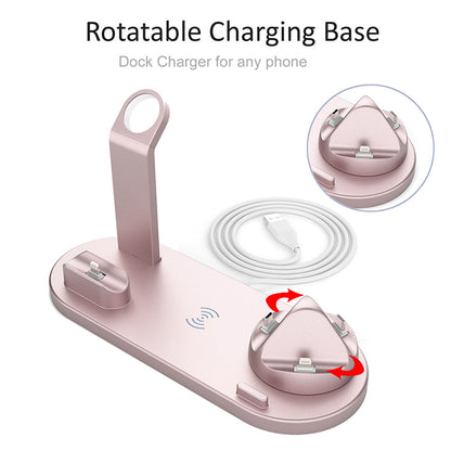 AirPods wireless charging, earphone watch three-in-one iwatch charging bracket QI certification