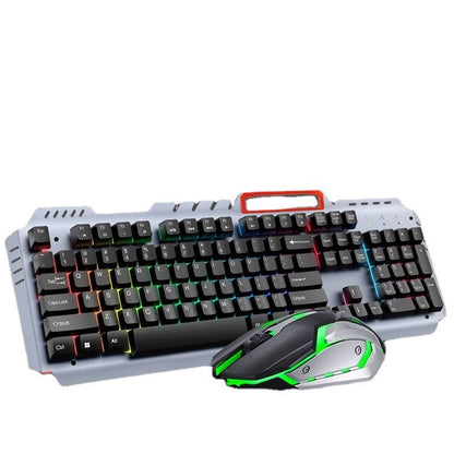 TF600 metal keyboard and mouse set mechanical feel backlight game mobile phone holder keyboard and mouse set