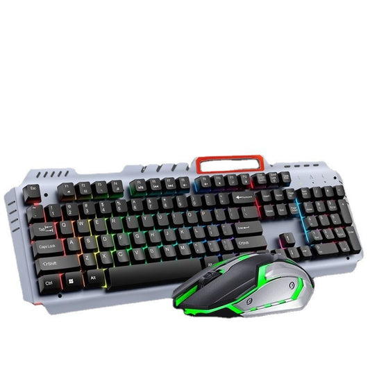 TF600 metal keyboard and mouse set mechanical feel backlight game mobile phone holder keyboard and mouse set