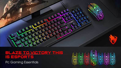 TF400 new mechanical keyboard mouse earphones mouse pad four-piece luminous gaming computer