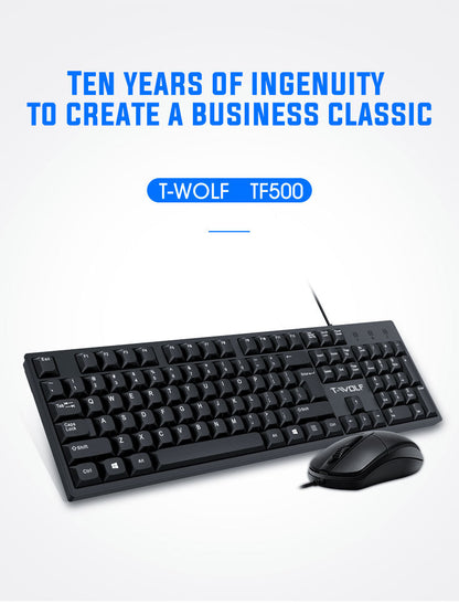 TF500 keyboard and mouse set Spanish business usb wired keyboard mouse game office desktop