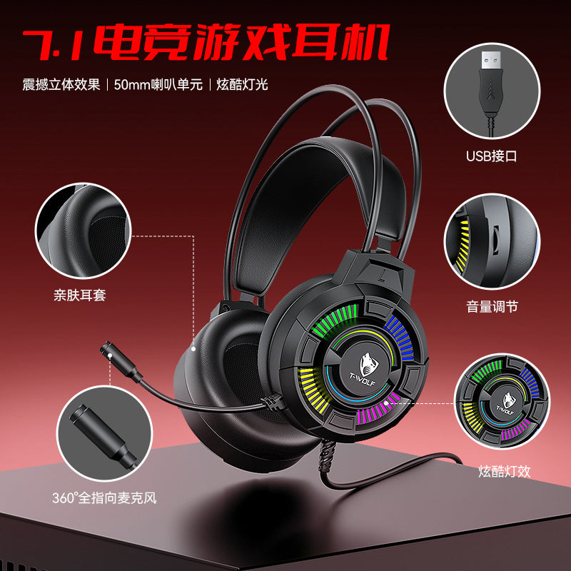 TF700 mechanical keyboard four-piece set, mouse pad, earphones, green axis game set RGB